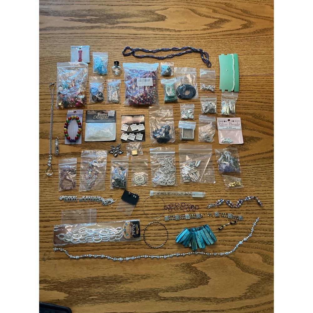 Jewelry Making Supply Lot Mixed Beads Charms Findings Darice Bliss Beads Craft